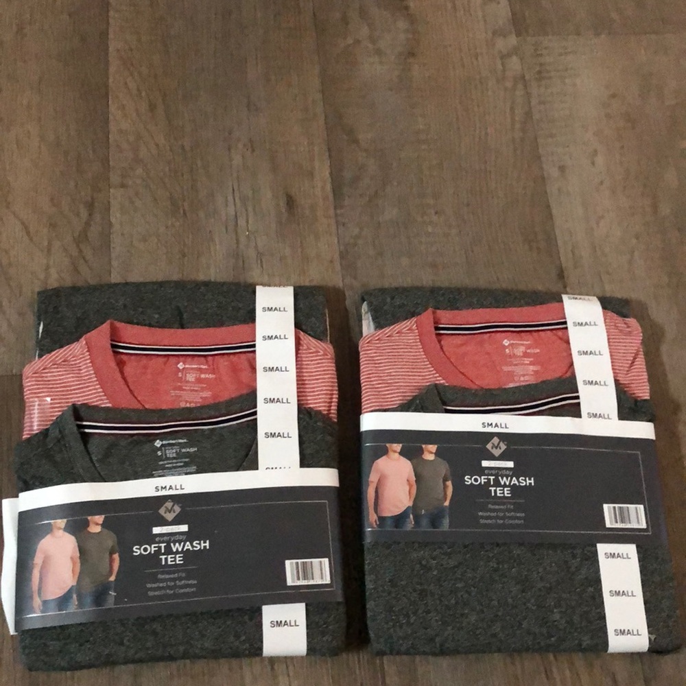 Four brand new soft wash tee shirts. Four t shirt total